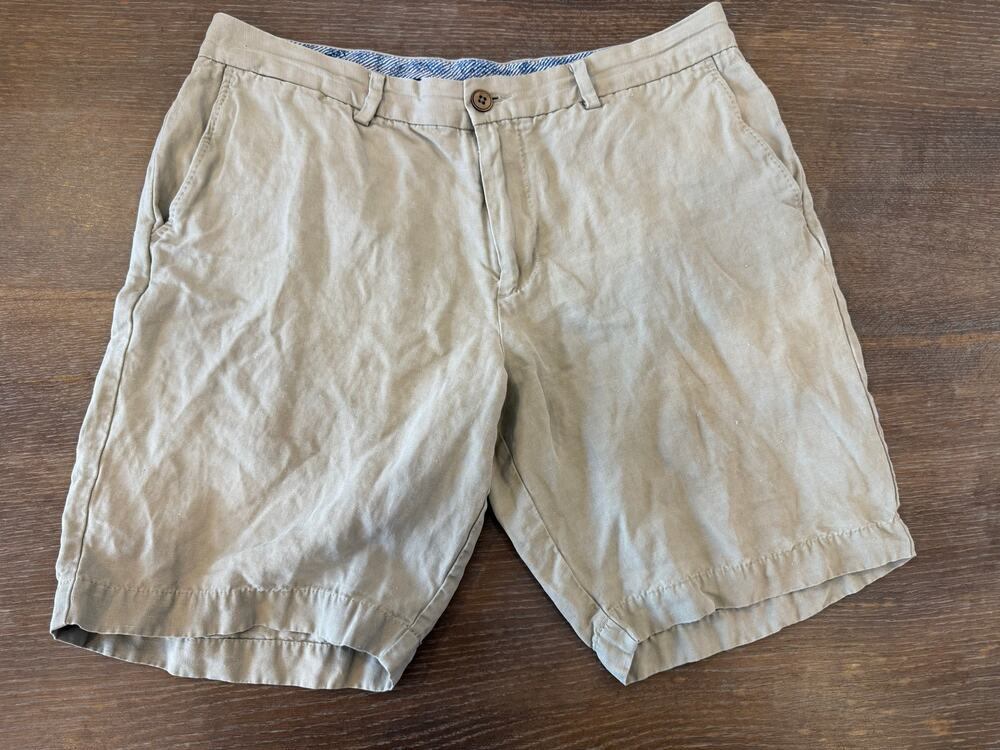 Tommy Bahama Casual Relaxed Shorts Silk / Linen Khaki Men 34